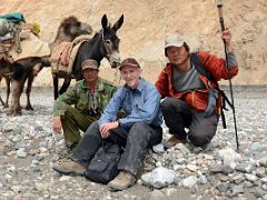 06 Camel Man, Jerome Ryan, Cook Shobo Resting In Wide Shaksgam Valley After Leaving Kerqin Camp On Trek To K2 North Face In China.jpg